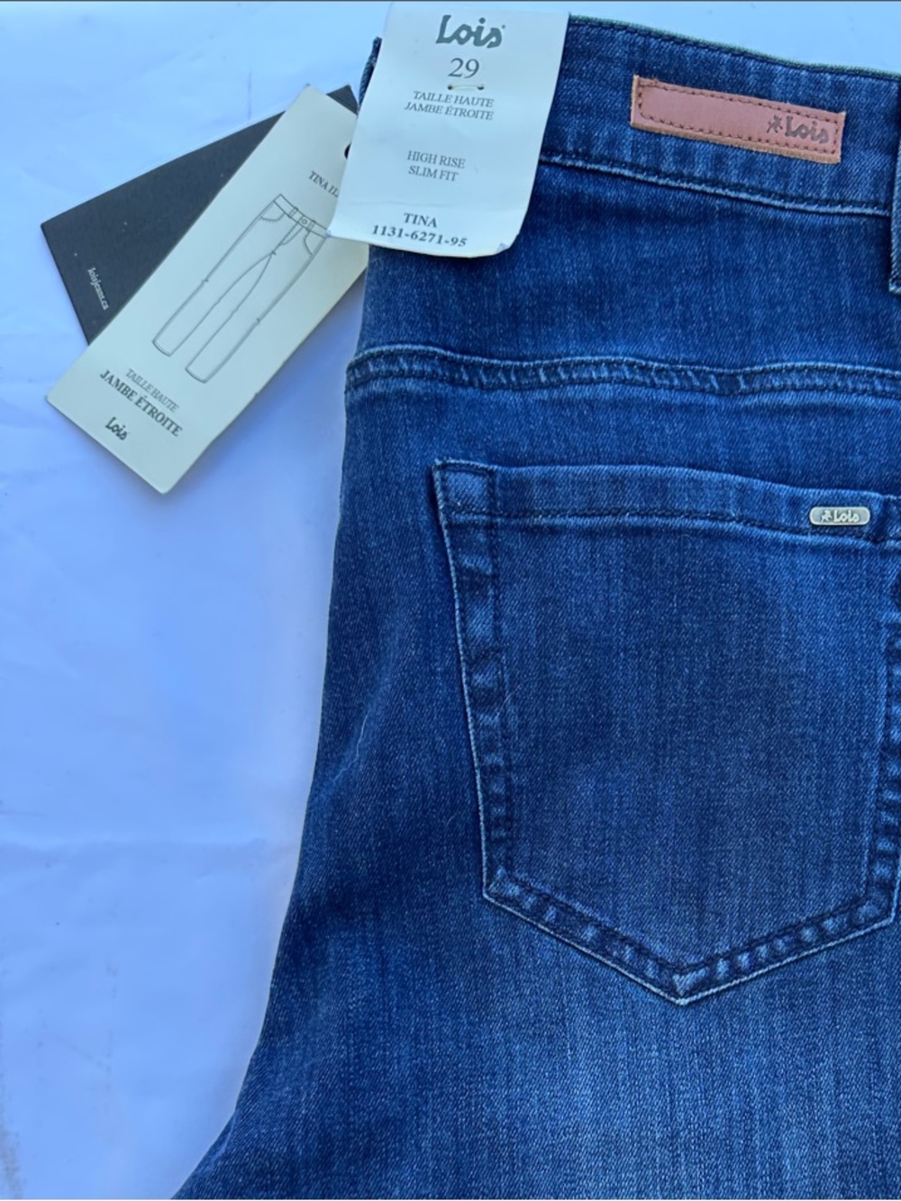 Lois Women's High-Rise Skinny Jeans in Dark Blue size 29